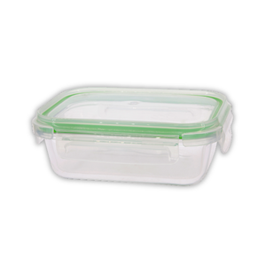 Harrys Homeware 370ml Click Lock Rectangle Borosilicate Food Storage Container