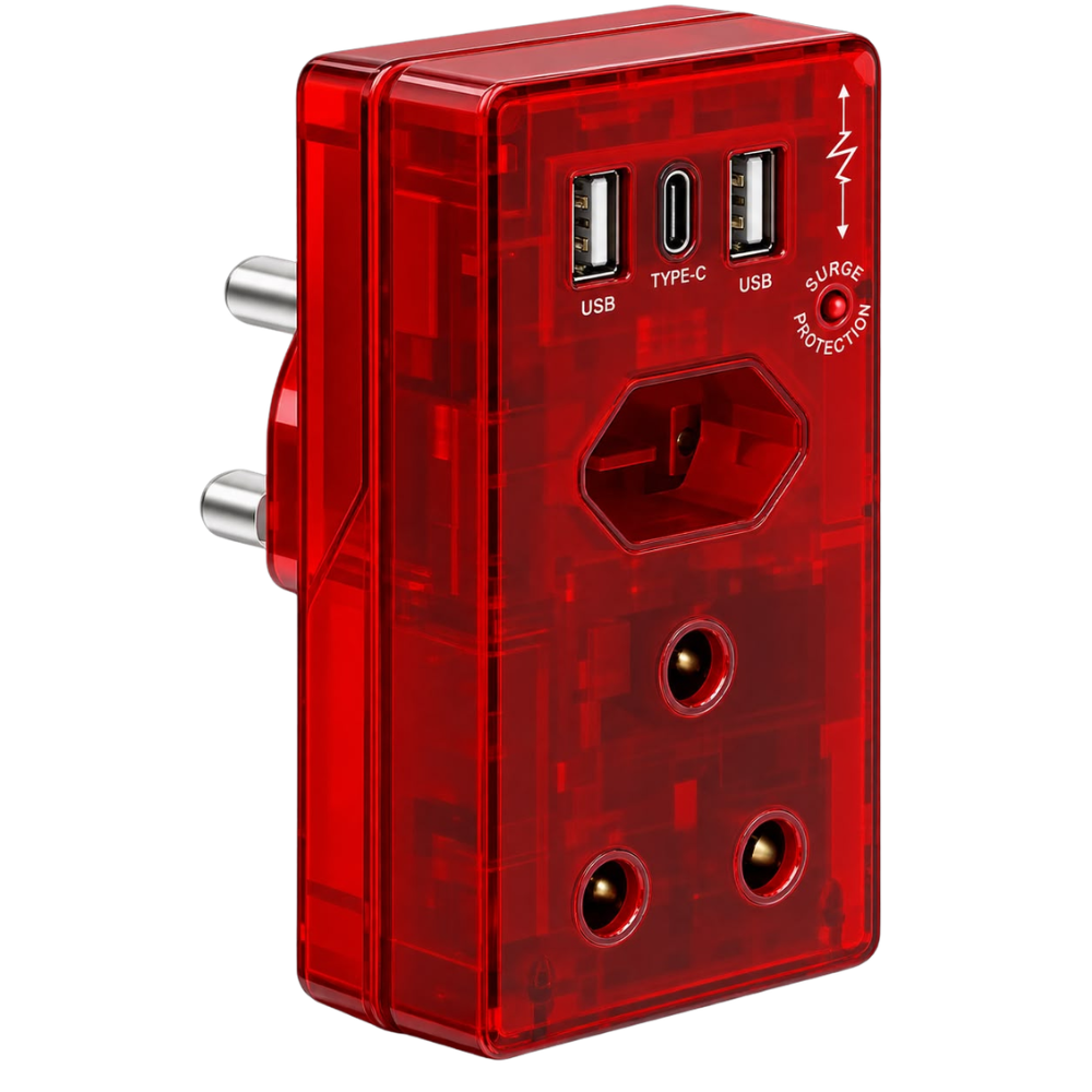 Whitehouse Lighting And Electrical Flash 2-Way Surge Adapter with 2 USB & USB-C  Flash™