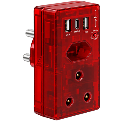 Whitehouse Lighting And Electrical Flash 2-Way Surge Adapter with 2 USB & USB-C  Flash™
