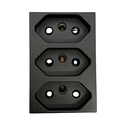 Onesto Matrix 3 Euro Black Socket Module product image on white background