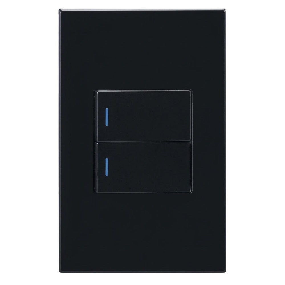 Whitehouse Lighting And Electrical Horizon Black 4x2 2 Lever 1 Way Switch  Horizon