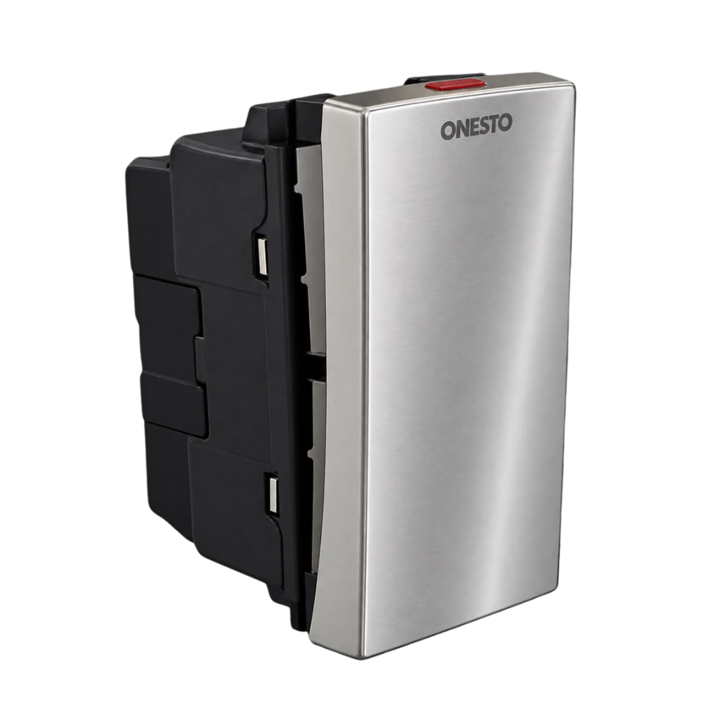 Whitehouse Lighting And Electrical Onesto 1 Lever 1 Way Titanium Switch Module  Onesto