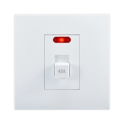 Whitehouse Lighting And Electrical Horizon White 45A Double-Pole Isolator with Pilot Light  Horizon