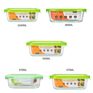 Harrys Homeware 5 Piece Glass Food Storage Container Set
