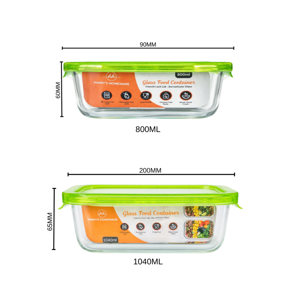 Whitehouse Lighting And Electrical Harry's Homeware 5 Piece Glass storage Container Set  Harry's Homeware