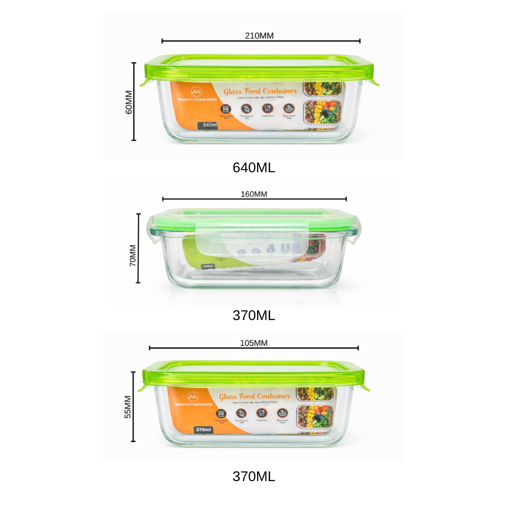 Whitehouse Lighting And Electrical Harry's Homeware 5 Piece Glass storage Container Set  Harry's Homeware