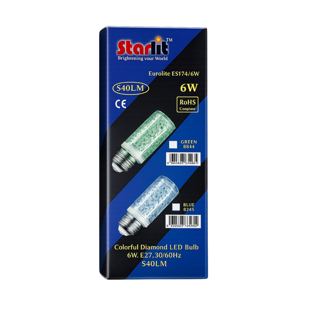 Whitehouse Lighting And Electrical Starlit 6W E27 Red LED Diamond Bulb  Starlit