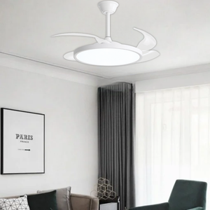 Brightstar FCF105 Retractable White Ceiling Fan Light