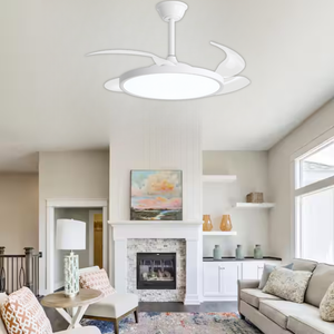 Brightstar FCF105 Retractable White Ceiling Fan Light