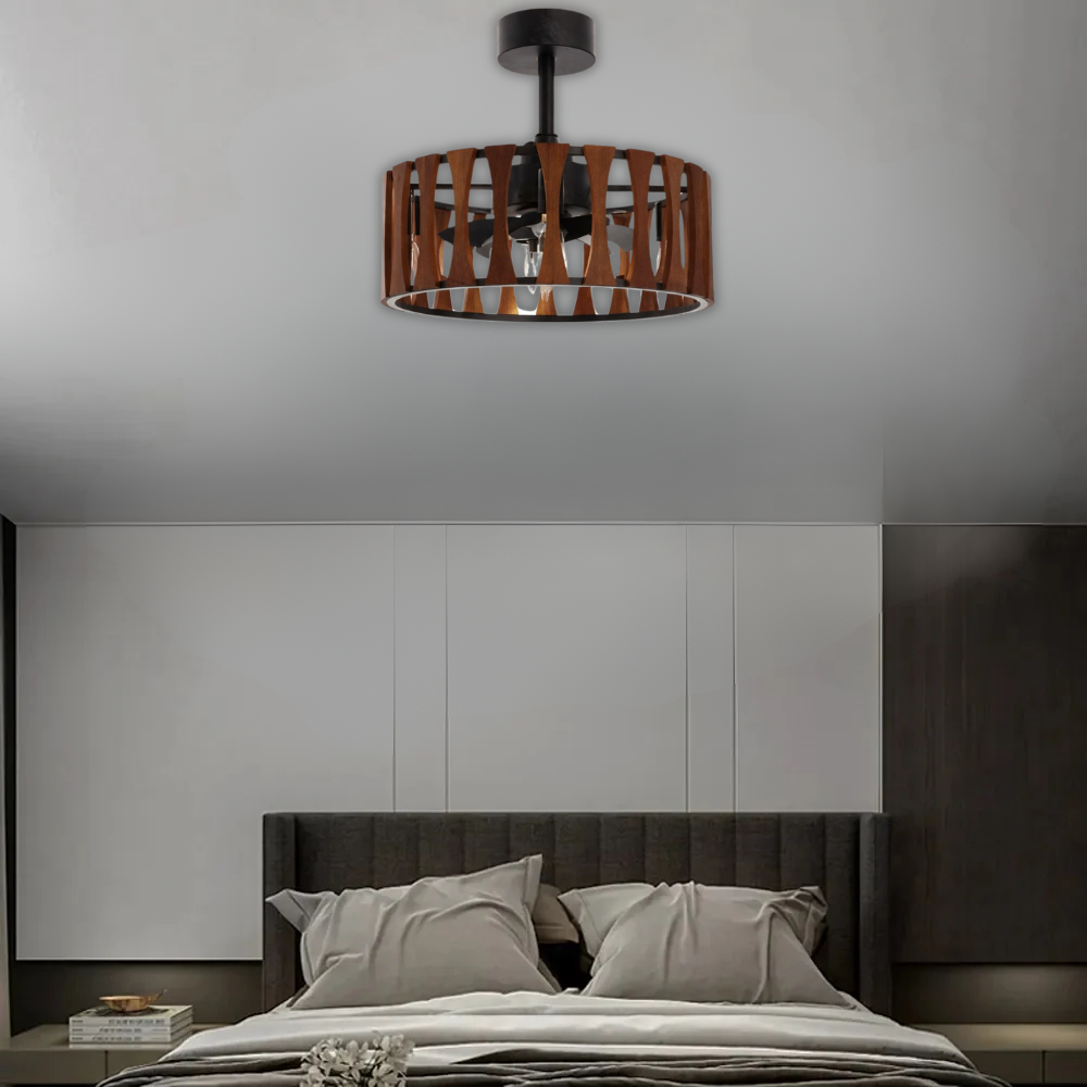 Whitehouse Lighting And Electrical WHL&E MF0621 E14 Wooden Fan Light  Whitehouse Lighting And Electrical