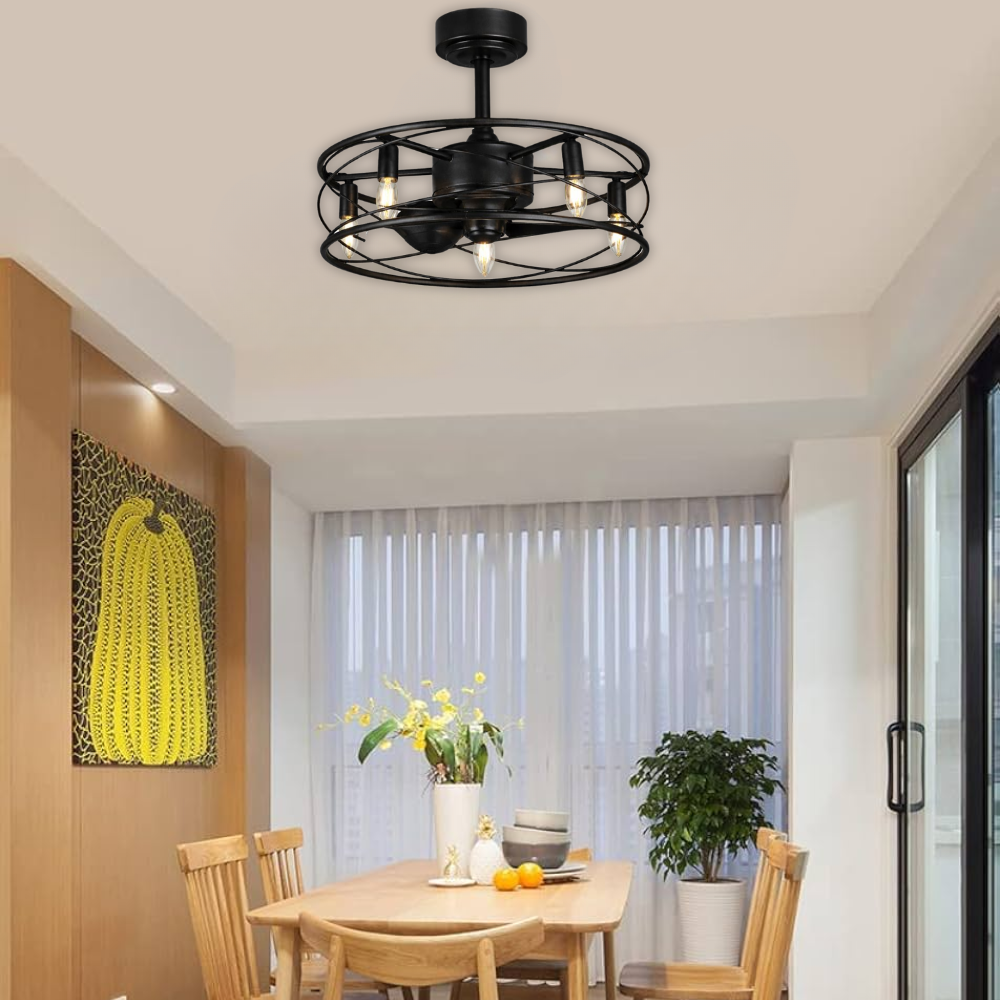Whitehouse Lighting And Electrical WHL&E BQ-FL659 Black E14 Fan Light  Whitehouse Lighting And Electrical