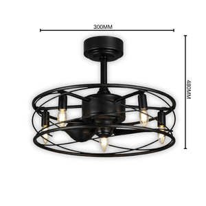 WHL&E BQ-FL659 E14 Black Ceiling Fan Light