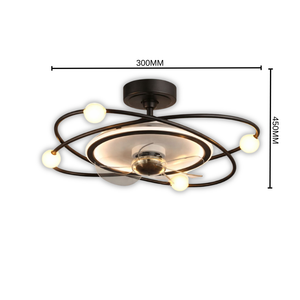 WHL&E BQ-FL656 White And Yellow Ceiling Fan Light