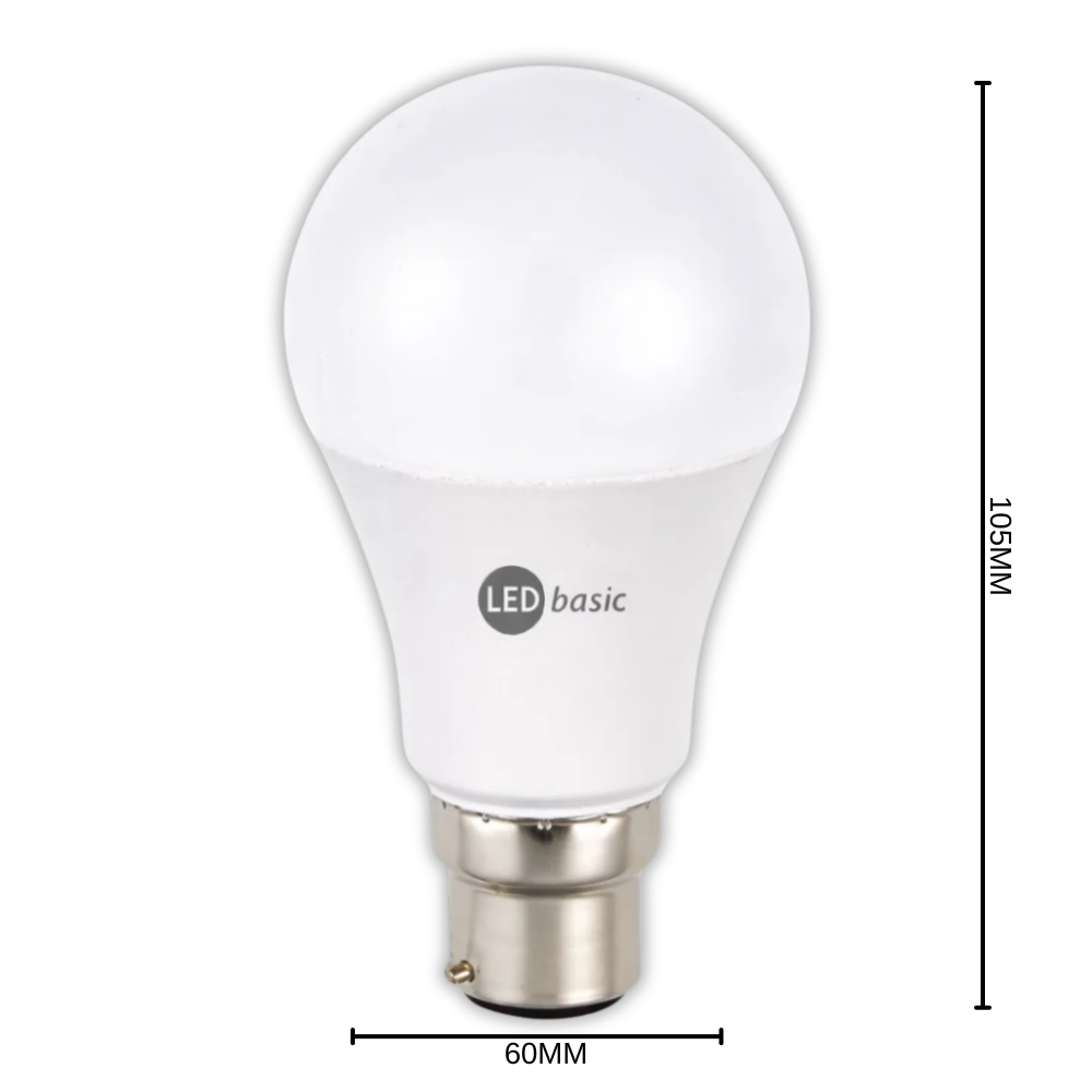 Whitehouse Lighting And Electrical LED Basic A60 B22 7W Opal 6000K  LED Basic