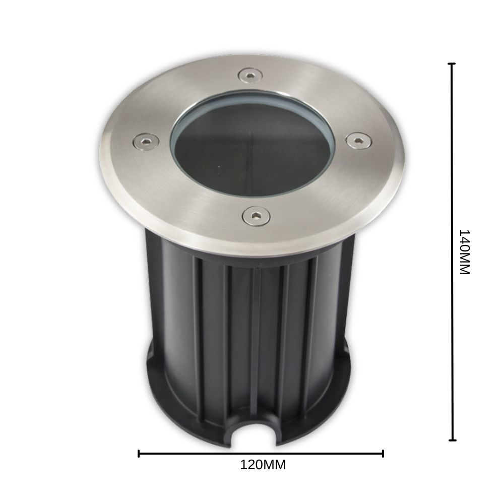 Whitehouse Lighting And Electrical Brightstar GL610 Stainless Steel with Tempered Clear Glass Plastic Outer Cover  Brightstar