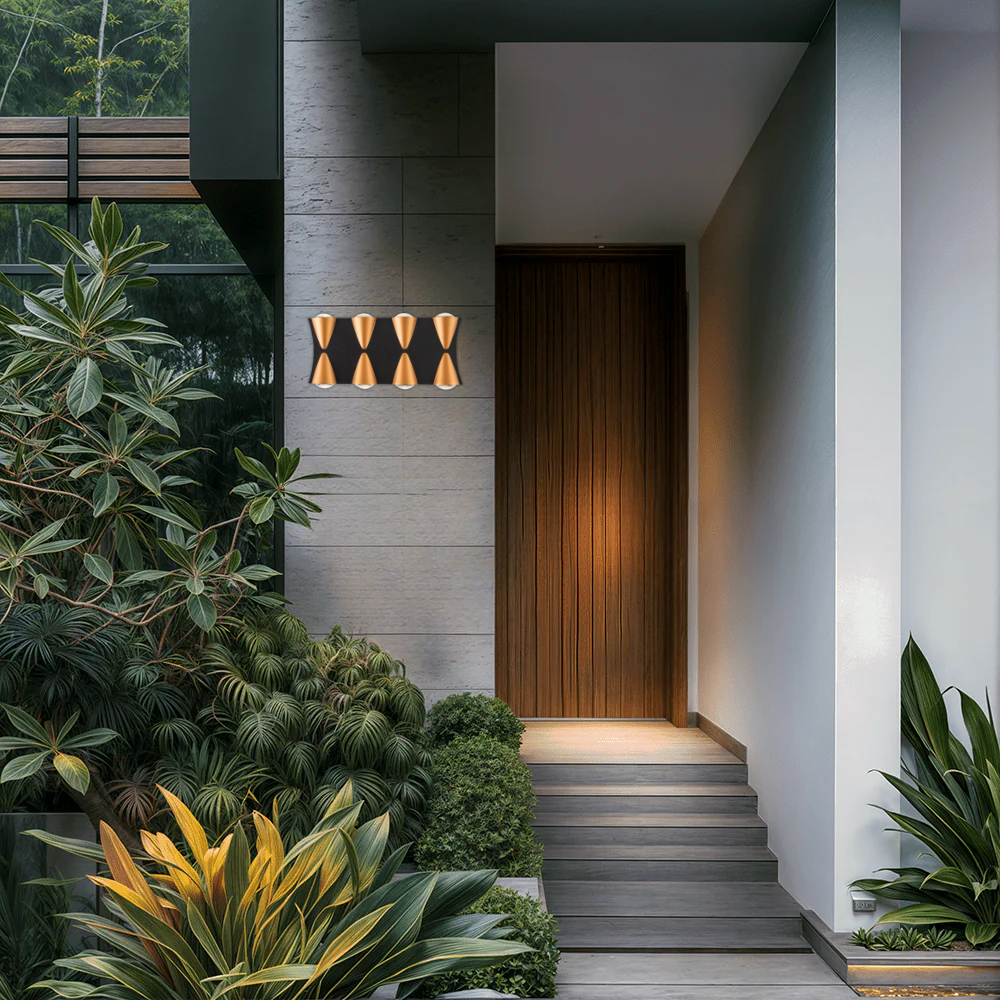 Whitehouse Lighting And Electrical Brightstar L556 Black And Gold Outdoor Light  Brightstar