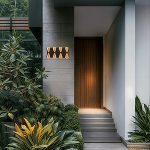 Brightstar L556 Outdoor Black And Gold Wall Light