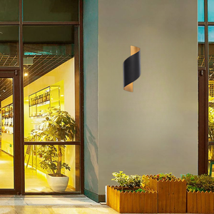Brightstar L565 Outdoor Black And Gold Wall Light