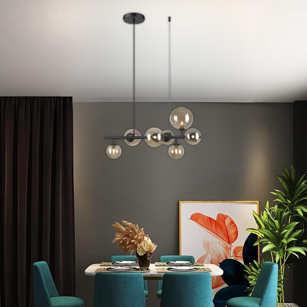 Whitehouse Lighting And Electrical Brightstar PEN471/7 Matt Black Pendant Light  Brightstar