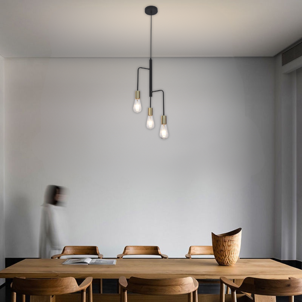 Whitehouse Lighting And Electrical Brightstar PEN563/3 Black Pendant Light  Brightstar