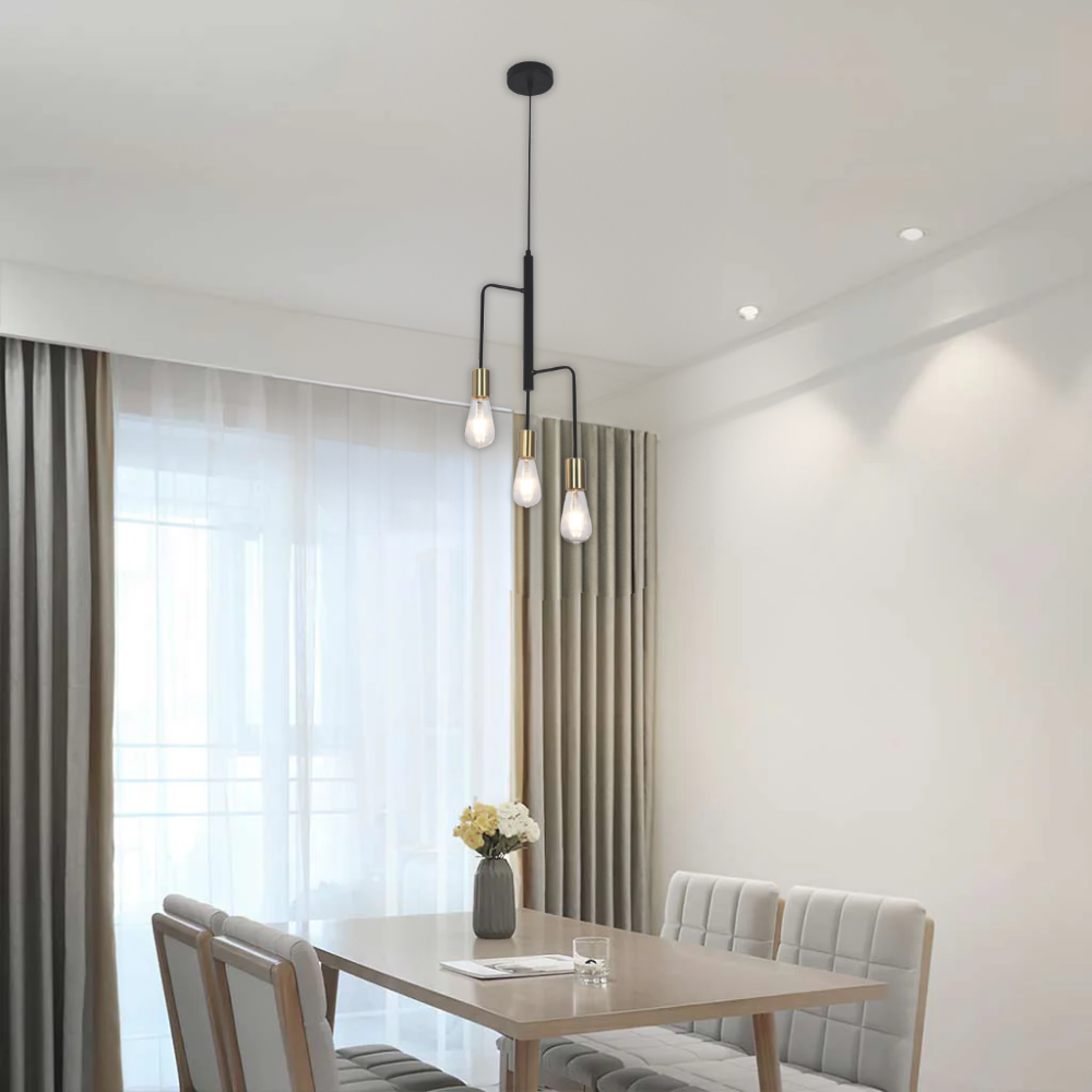 Whitehouse Lighting And Electrical Brightstar PEN563/3 Black Pendant Light  Brightstar