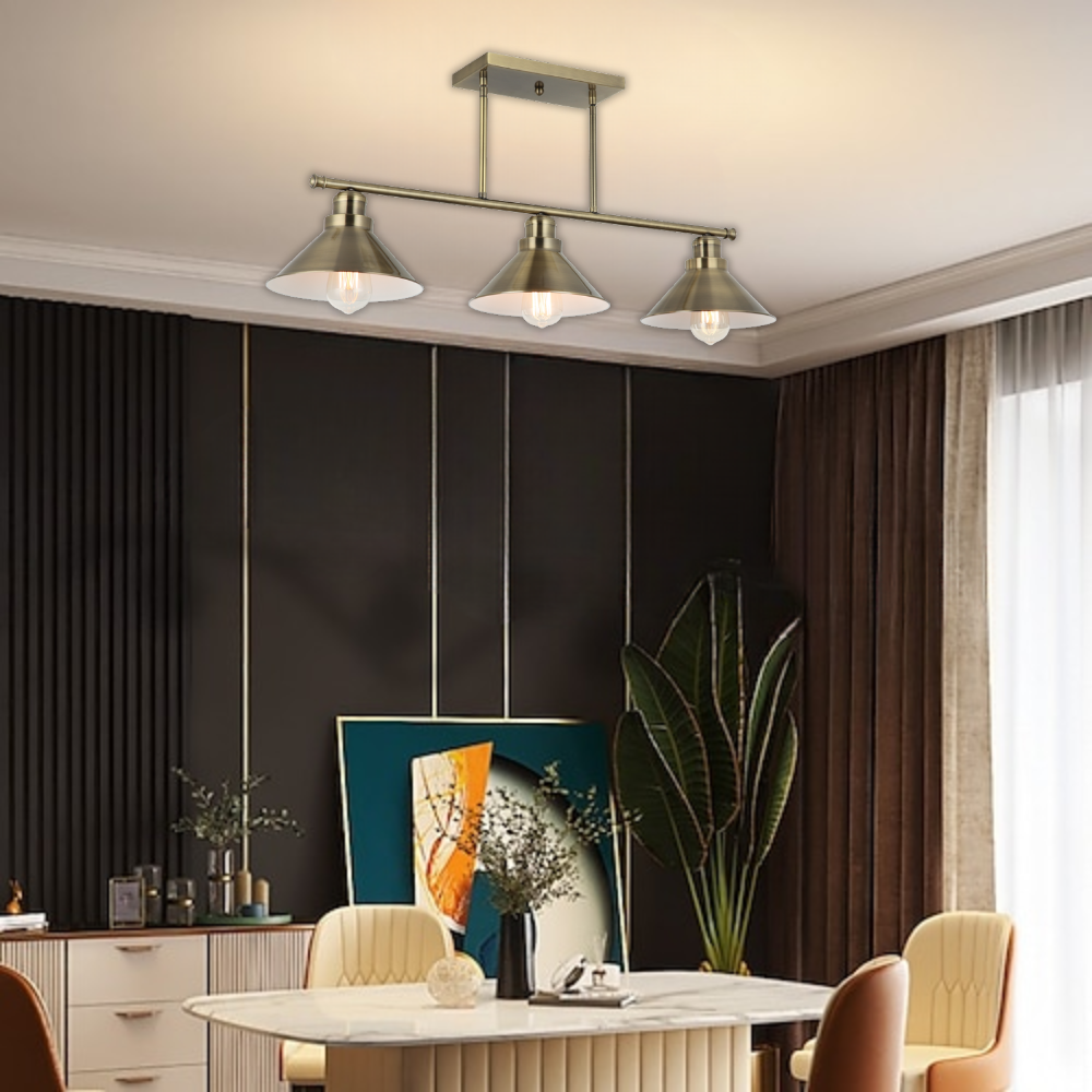 Whitehouse Lighting And Electrical Brightstar PEN844/3 Antique Brass Pendant Light  Brightstar