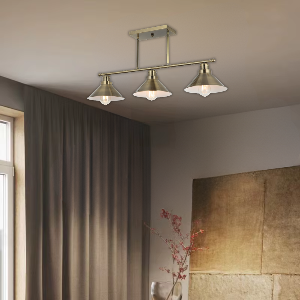 Whitehouse Lighting And Electrical Brightstar PEN844/3 Antique Brass Pendant Light  Brightstar