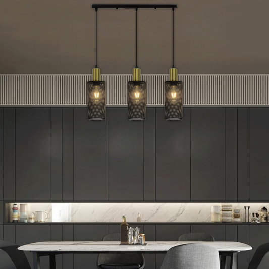 Whitehouse Lighting And Electrical Brightstar PEN874/3 Black And Gold Pendant Light  Brightstar