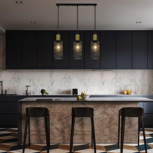 Brightstar PEN874/3 Black And Gold Pendant Light