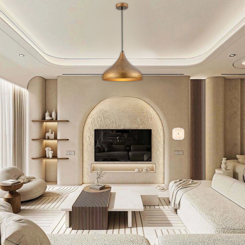 Whitehouse Lighting And Electrical Brightstar PEN855 Gold Ruf Pendant Light  Brightstar