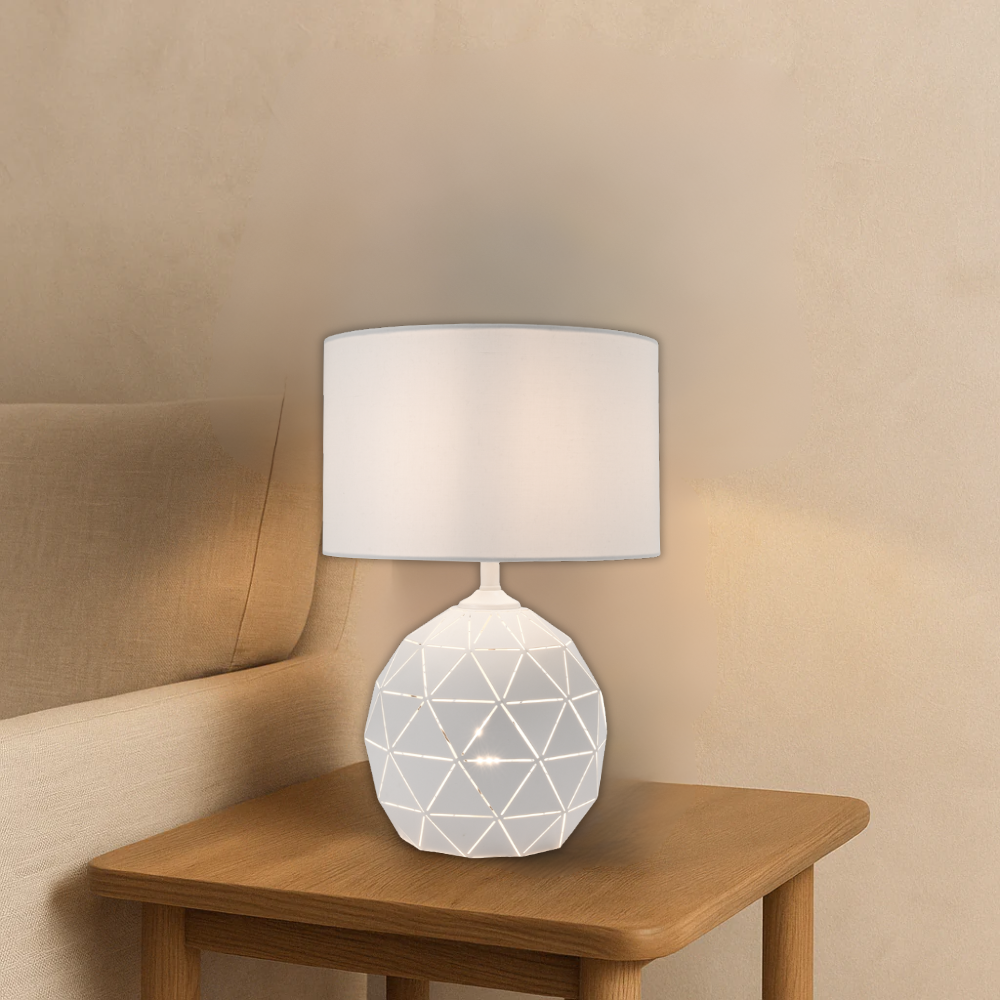 Whitehouse Lighting And Electrical Brightstar TL100 White Table Lamp  Brightstar