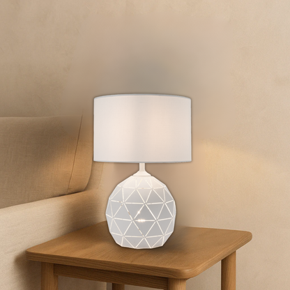 Whitehouse Lighting And Electrical Brightstar TL100 White Table Lamp  Brightstar