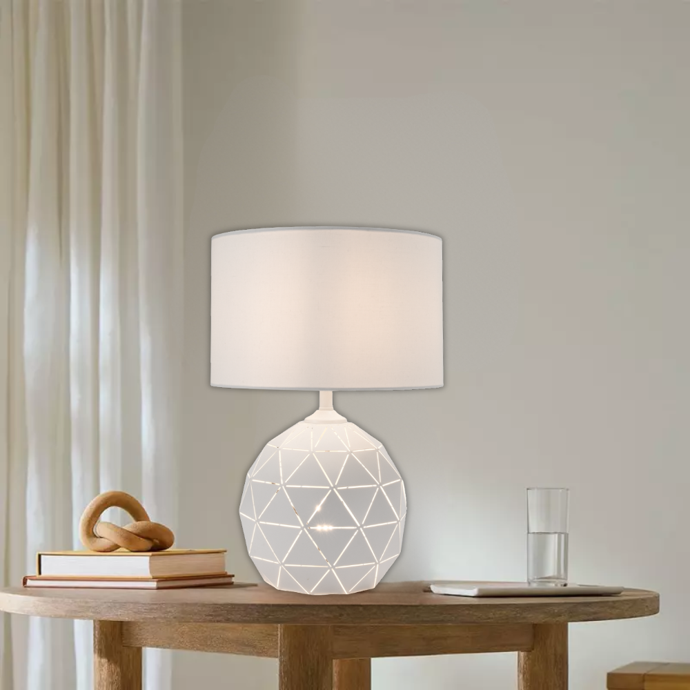 Whitehouse Lighting And Electrical Brightstar TL100 White Table Lamp  Brightstar