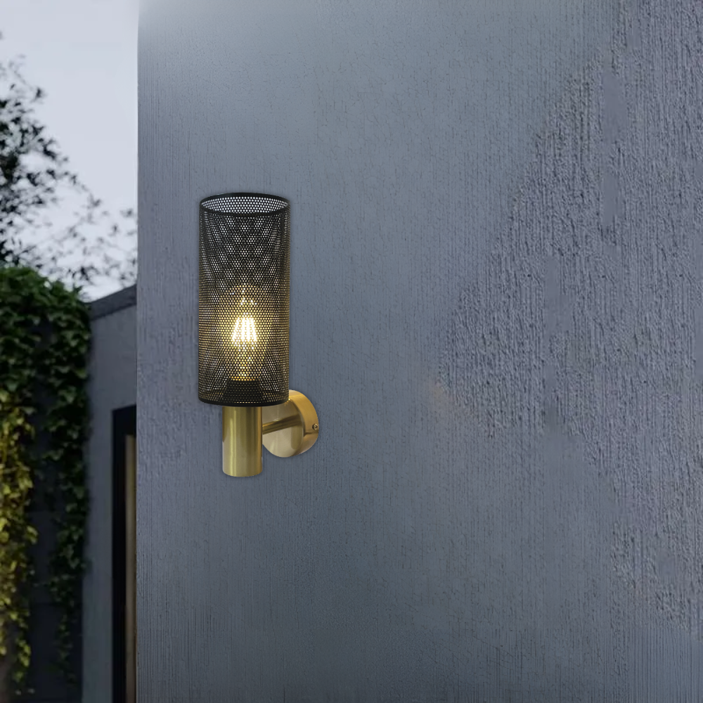 Whitehouse Lighting And Electrical Brightstar WB415/1 Black With Gold Wall Light  Brightstar