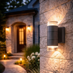 Flash Dual Flute GU10 IP54 Outdoor Wall Light
