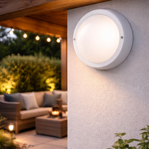 Flash LED 10W 4000K IP65 Outdoor White Bulkhead Light