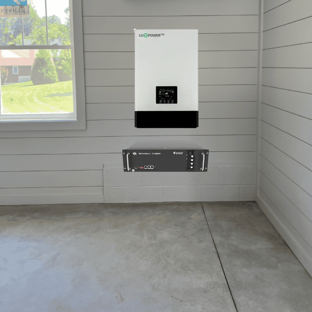 Whitehouse Lighting And Electrical Luxpower SNA5000 5KVA Inverter With Shoto 48V 5.12KWH Lithium-Ion Battery  Luxpower