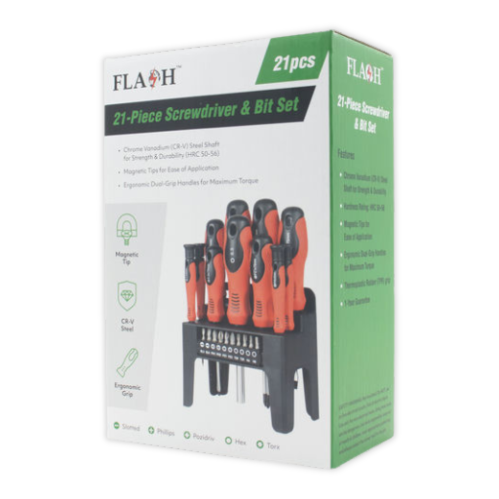 Whitehouse Lighting And Electrical Flash 21 Piece Screwdriver & Bit Set  Flash™