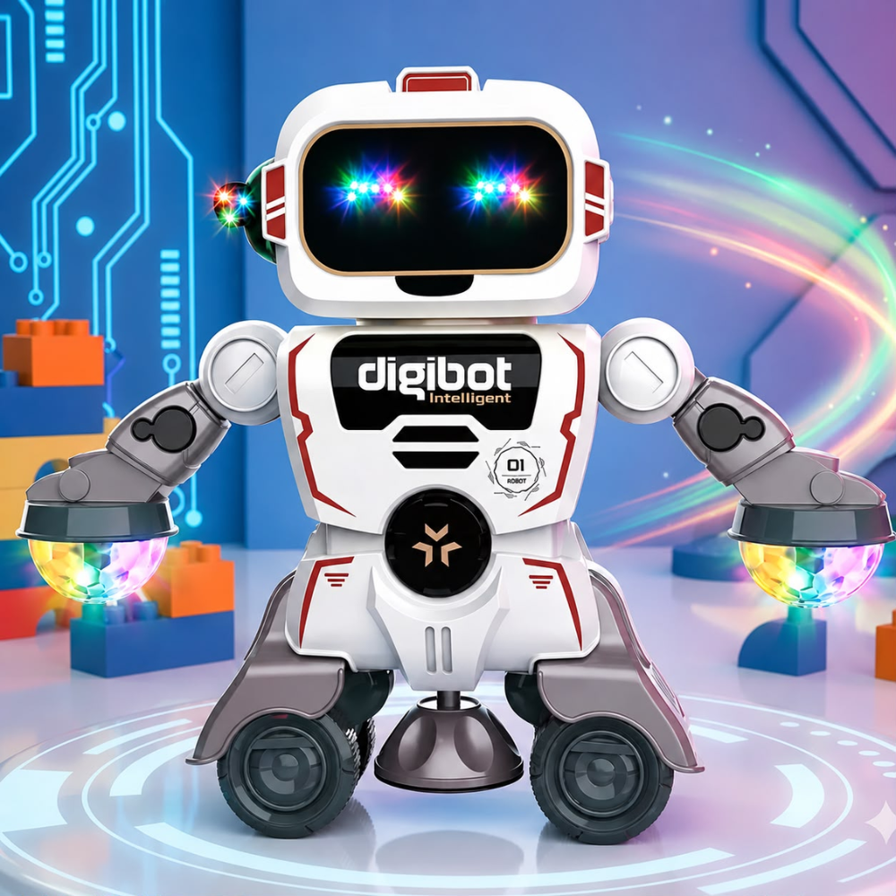 Whitehouse Lighting And Electrical Smart Rotating Robot With Lights And A Speaker  Whitehouse Lighting And Electrical