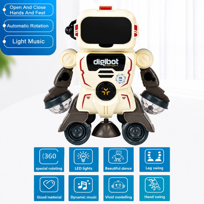 Whitehouse Lighting And Electrical Smart Rotating Robot With Lights And A Speaker  Whitehouse Lighting And Electrical
