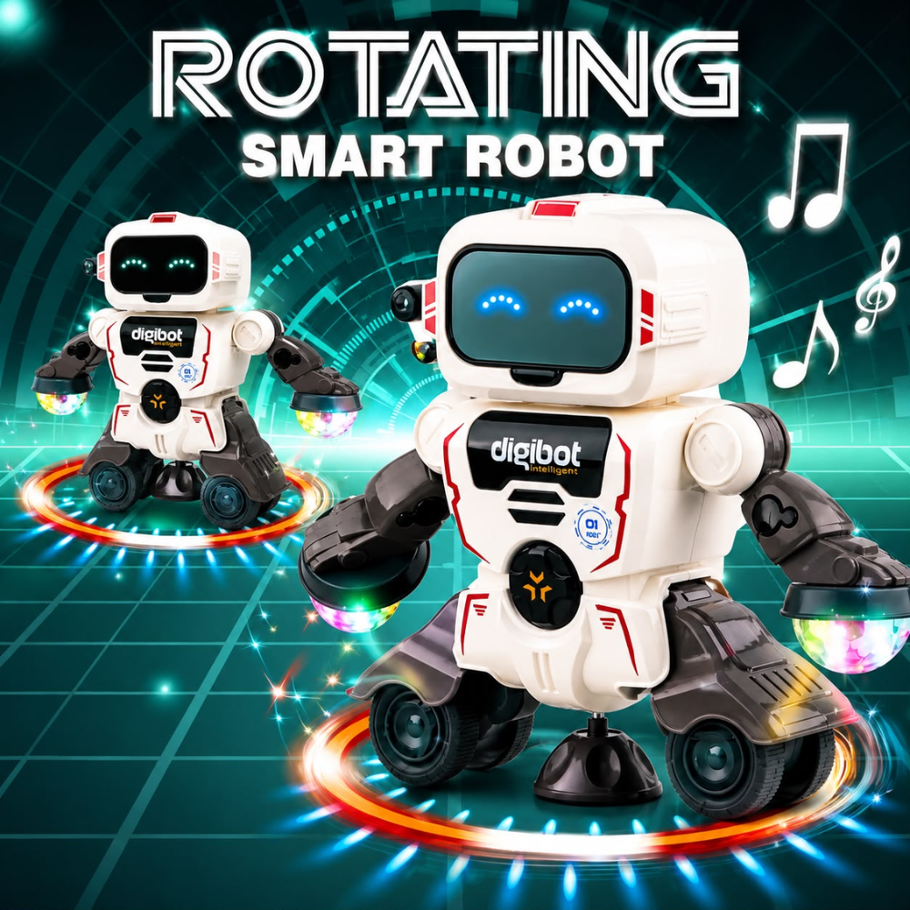 Whitehouse Lighting And Electrical Smart Rotating Robot With Lights And A Speaker  Whitehouse Lighting And Electrical