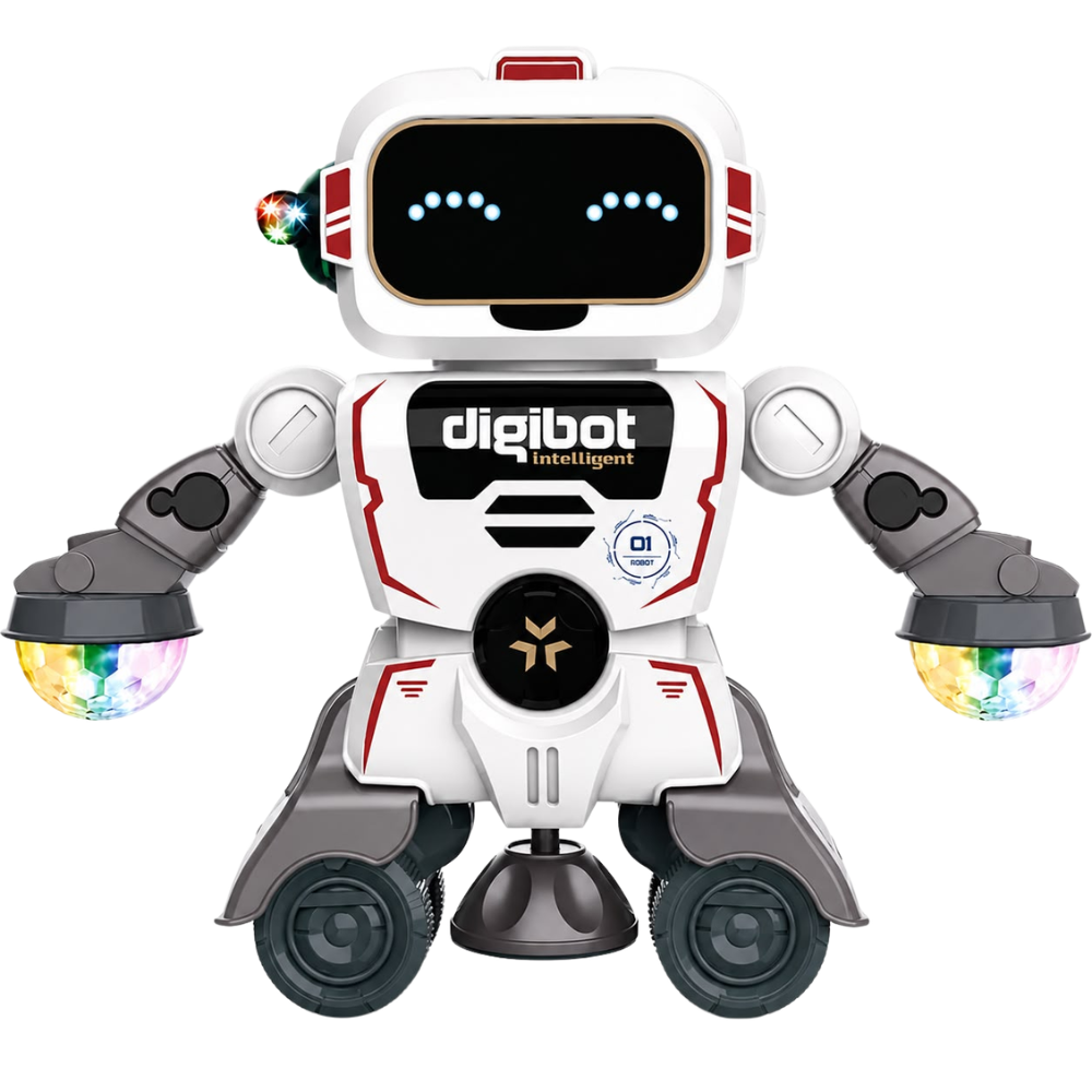 Whitehouse Lighting And Electrical Smart Rotating Robot With Lights And A Speaker  Whitehouse Lighting And Electrical
