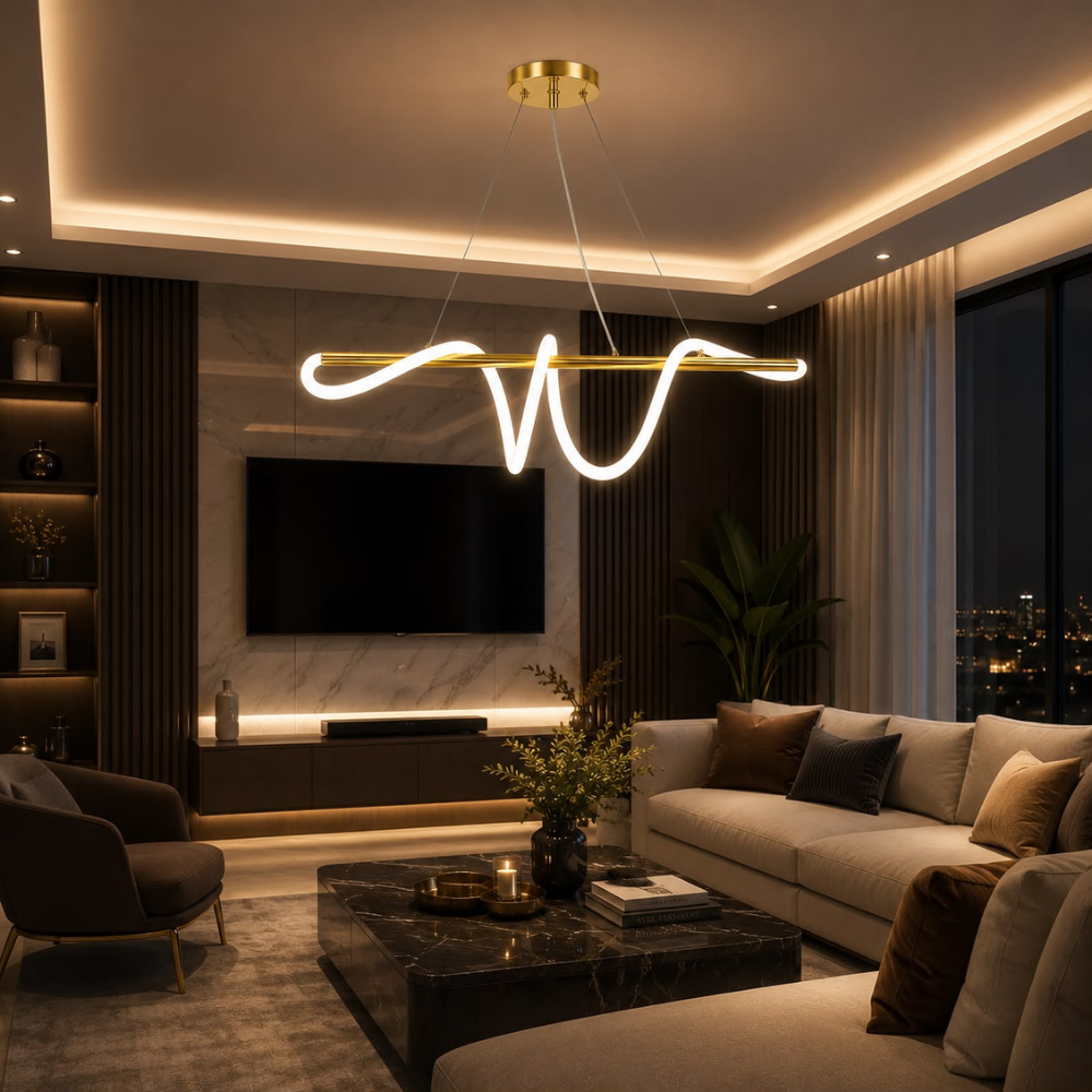 Whitehouse Lighting And Electrical CNGR 07829 6500K Gold LED Rope Pendant  CNGR