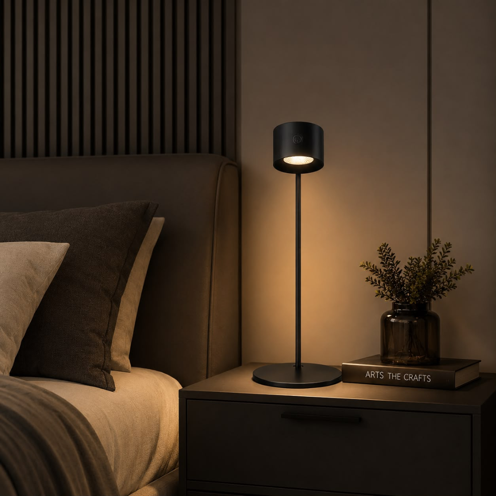 Whitehouse Lighting And Electrical CNGR 09086 Magnetic Rechargeable Black Desk Lamp  CNGR