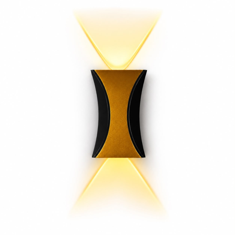 Whitehouse Lighting And Electrical CNGR 10231 3000K Black & Gold Outdoor Wall Lamp  CNGR