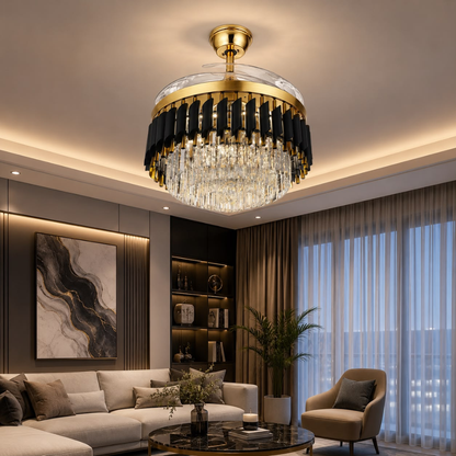 Whitehouse Lighting And Electrical CNGR 18005 Luxury Black & Gold Fan Light  CNGR