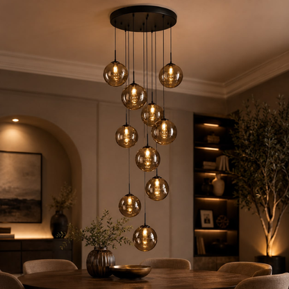 Whitehouse Lighting And Electrical WHL&E 07462 10X Glass Pendant  Whitehouse Lighting And Electrical