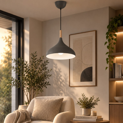 WHL&E 6009/320 Grey And White Pendant Light alternate product view