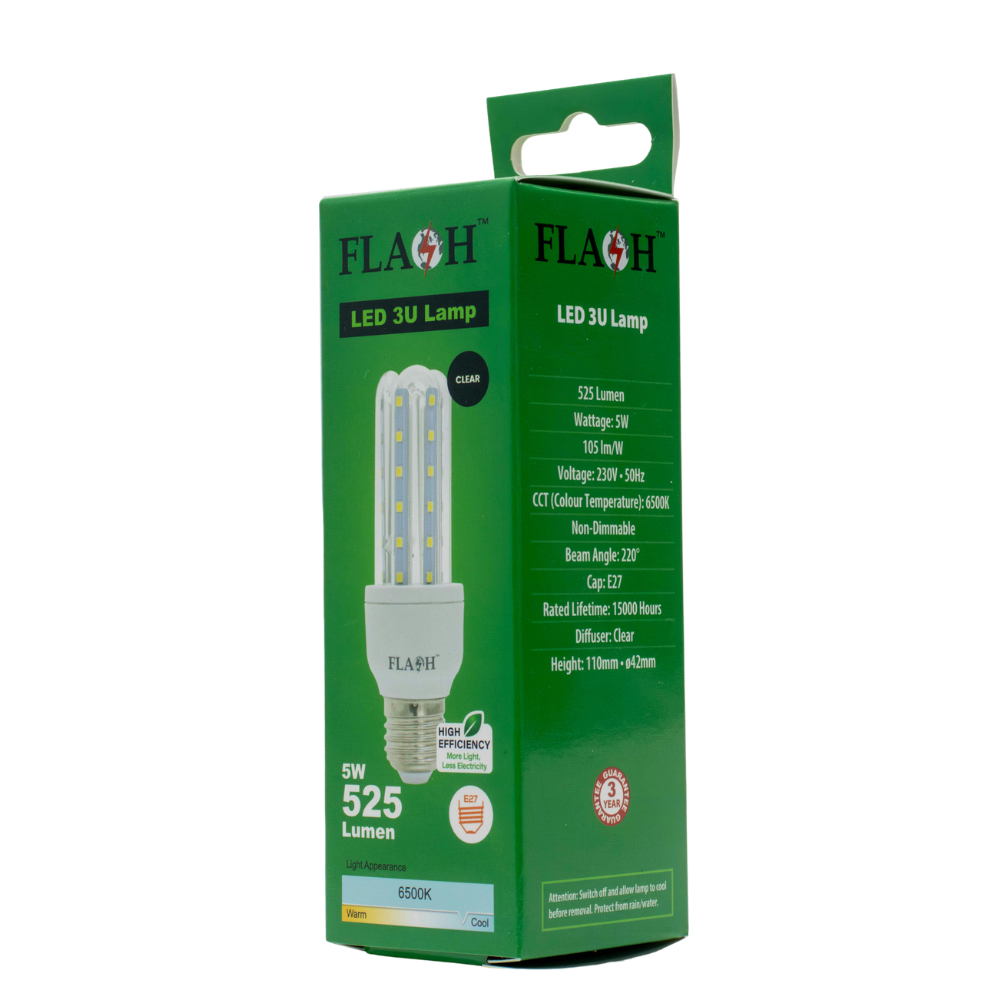Whitehouse Lighting And Electrical Flash 5W LED 3U E27 Clear Bulb 6500K  Flash™