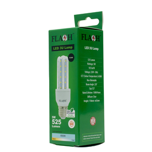 Flash 5W LED 3U E27 Clear Bulb 6500K